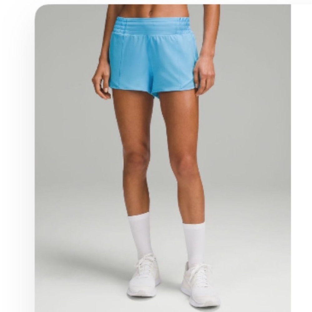 Lululemon Hotty Hot High Rise, 2.5”.  Kayak Blue Light color